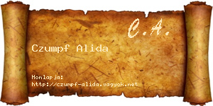 Czumpf Alida névjegykártya